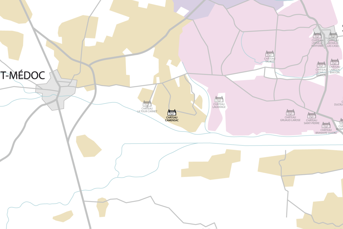 Carte Château de Camensac