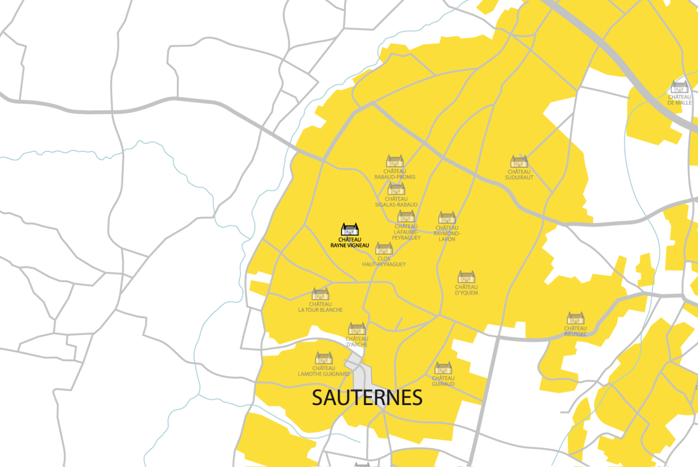 Carte Château de Rayne Vigneau